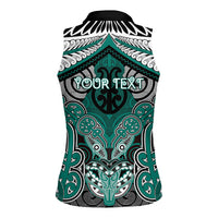 Aotearoa Iwi Ngati Maru Personalised Women Sleeveless Polo Shirt Maori Kowhaiwhai Pattern