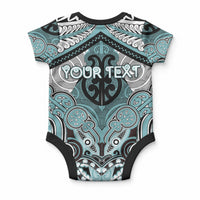 Aotearoa Iwi Ngati Paoa Personalised Baby Onesie Maori Kowhaiwhai Pattern
