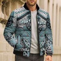 Aotearoa Iwi Ngati Paoa Personalised Bomber Puffer Jacket Maori Kowhaiwhai Pattern