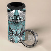Aotearoa Iwi Ngati Paoa Personalised 4 in 1 Can Cooler Tumbler Maori Kowhaiwhai Pattern