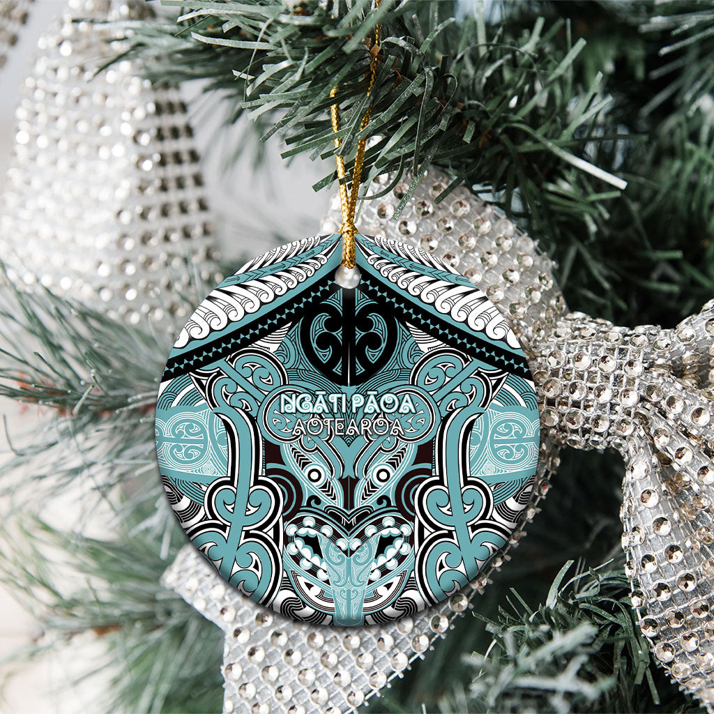 Aotearoa Iwi Ngati Paoa Personalised Ceramic Ornament Maori Kowhaiwhai Pattern