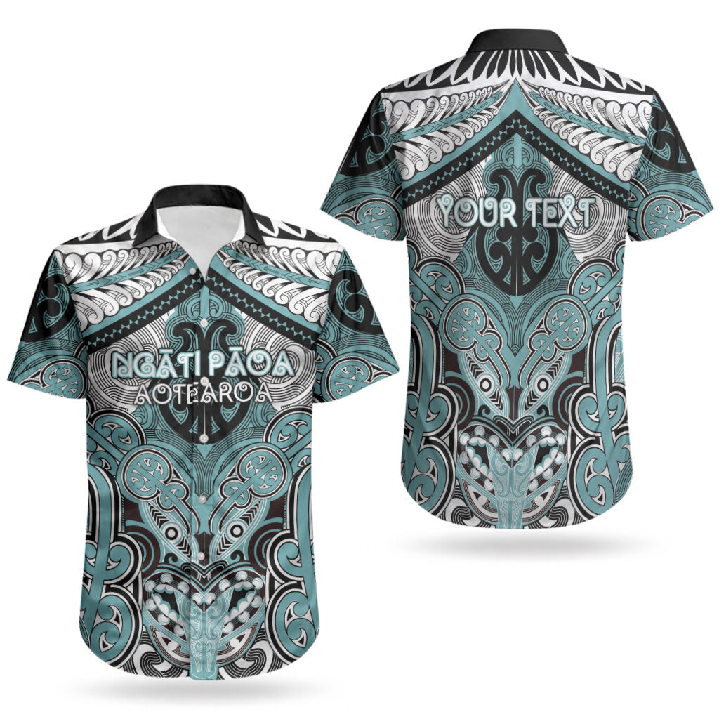 Aotearoa Iwi Ngati Paoa Personalised Couples Matching Tank Maxi Dress and Hawaiian Shirt Maori Kowhaiwhai Pattern