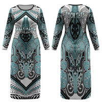 Aotearoa Iwi Ngati Paoa Personalised Family Matching Long Sleeve Bodycon Dress and Hawaiian Shirt Maori Kowhaiwhai Pattern