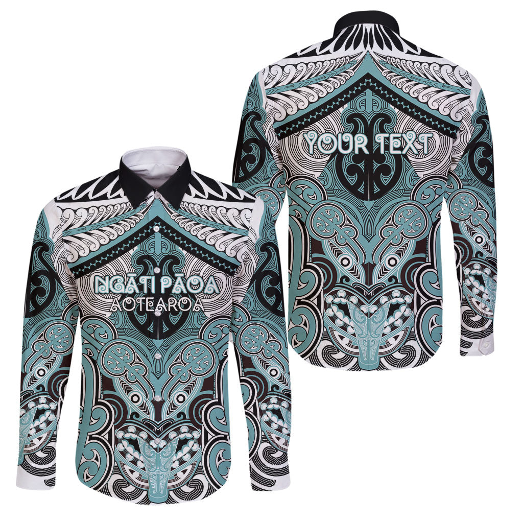 Aotearoa Iwi Ngati Paoa Personalised Family Matching Mermaid Dress and Hawaiian Shirt Maori Kowhaiwhai Pattern