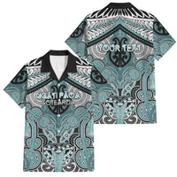 Aotearoa Iwi Ngati Paoa Personalised Family Matching Off Shoulder Maxi Dress and Hawaiian Shirt Maori Kowhaiwhai Pattern