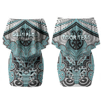 Aotearoa Iwi Ngati Paoa Personalised Family Matching Off Shoulder Short Dress and Hawaiian Shirt Maori Kowhaiwhai Pattern