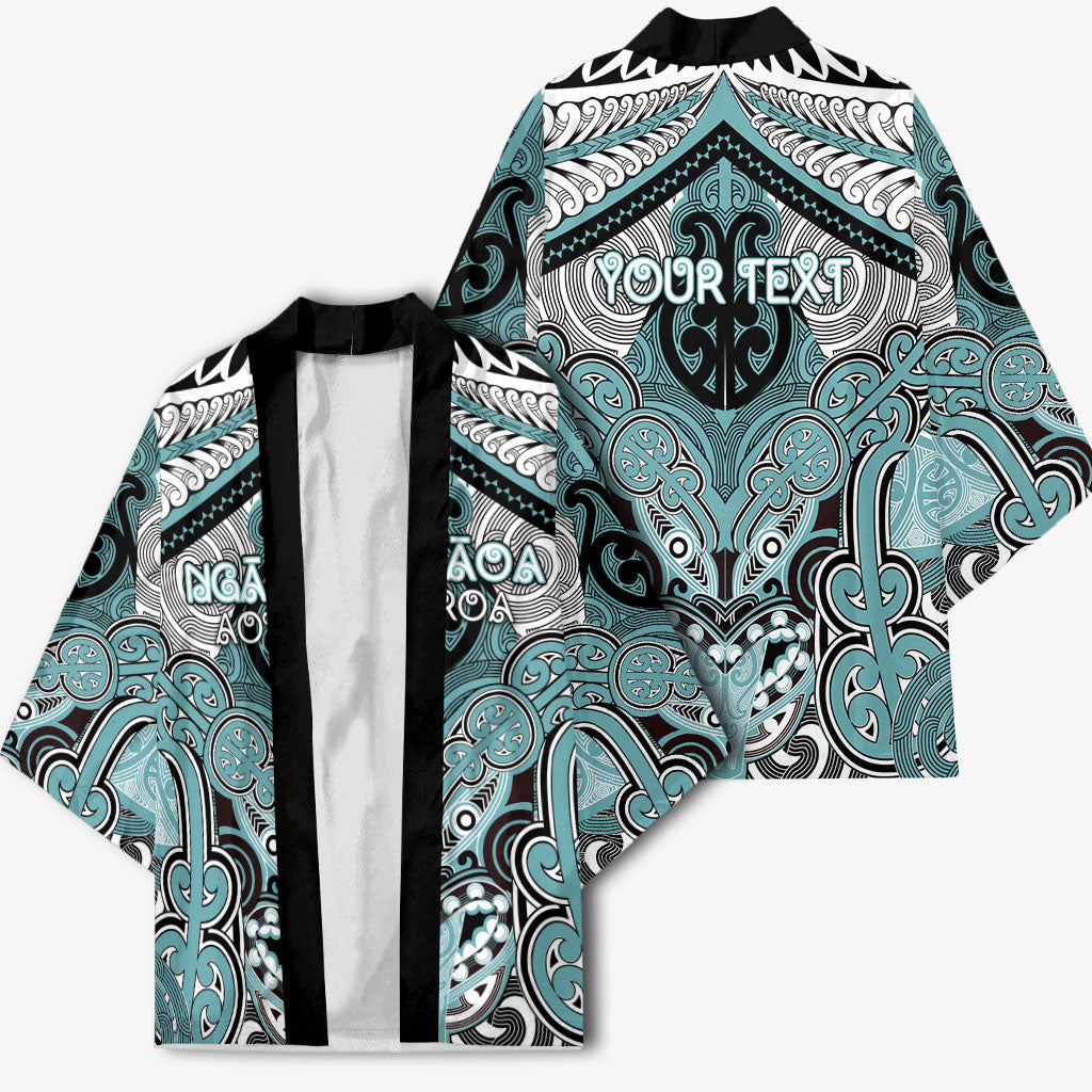 Aotearoa Iwi Ngati Paoa Personalised Kimono Maori Kowhaiwhai Pattern