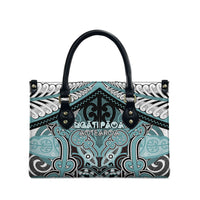 Aotearoa Iwi Ngati Paoa Leather Bag Maori Kowhaiwhai Pattern
