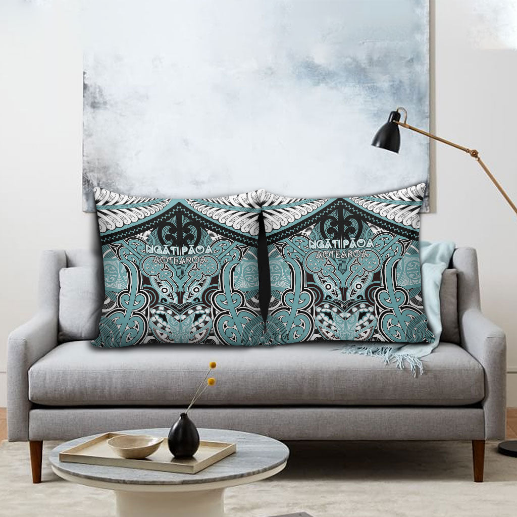 Aotearoa Iwi Ngati Paoa Pillow Cover Maori Kowhaiwhai Pattern