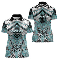 Aotearoa Iwi Ngati Paoa Personalised Women Polo Shirt Maori Kowhaiwhai Pattern