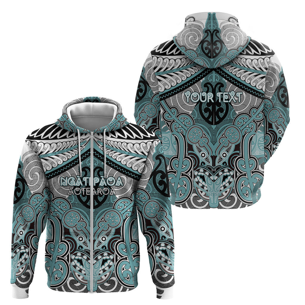 Aotearoa Iwi Ngati Paoa Personalised Zip Hoodie Maori Kowhaiwhai Pattern