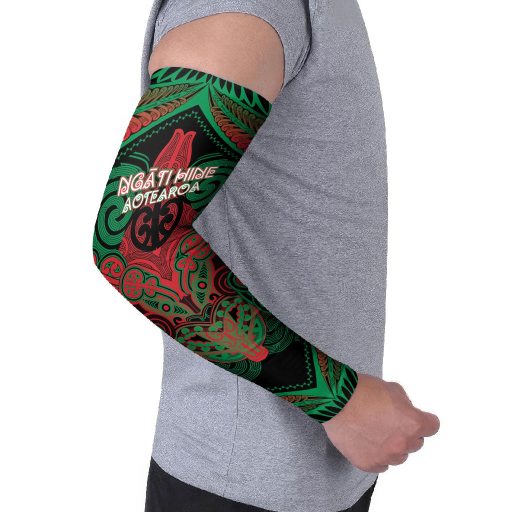 Aotearoa Iwi Ngati Hine Personalised Arm Sleeves Maori Kowhaiwhai Pattern