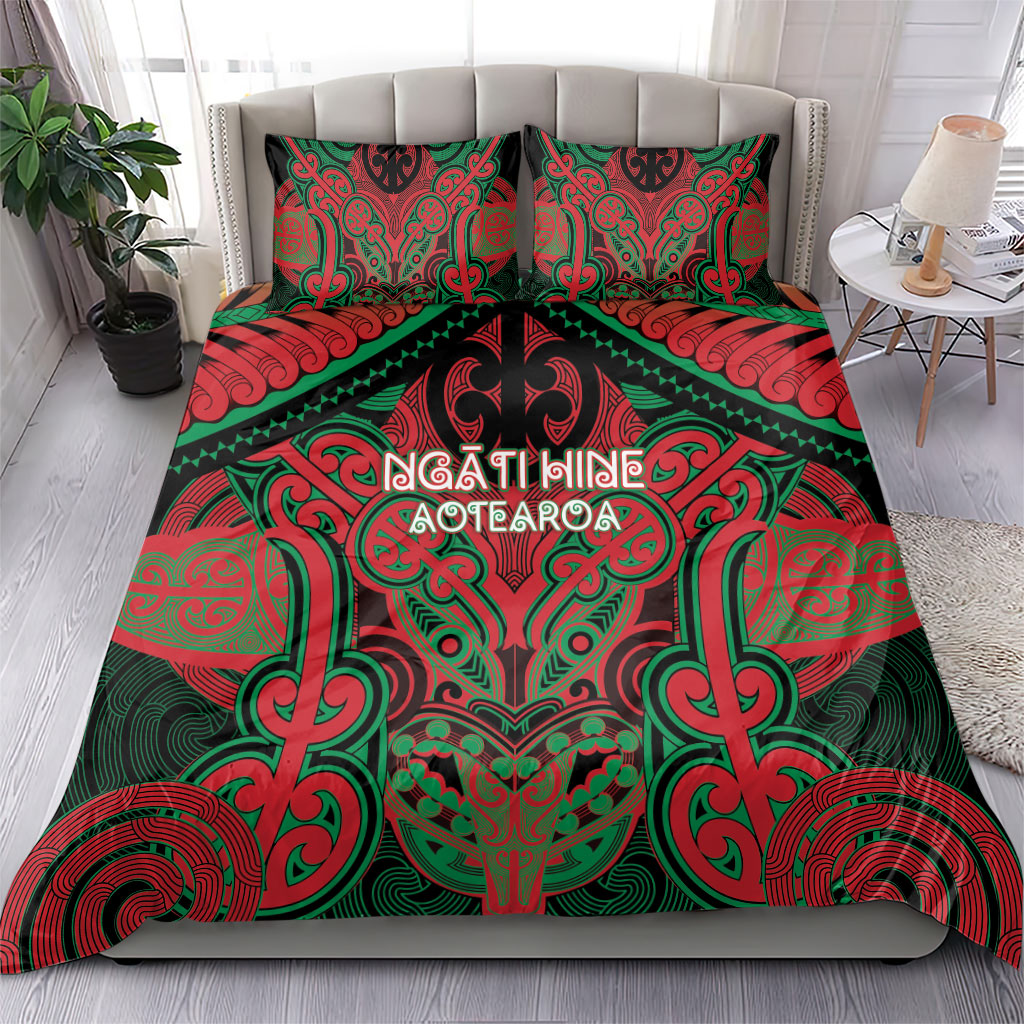 Aotearoa Iwi Ngati Hine Bedding Set Maori Kowhaiwhai Pattern