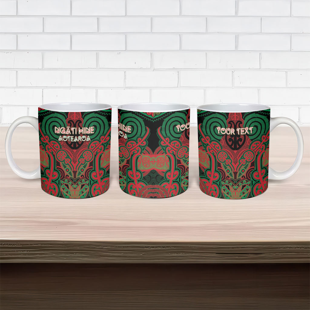 Aotearoa Iwi Ngati Hine Personalised Ceramic Mug Maori Kowhaiwhai Pattern