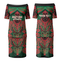 Aotearoa Iwi Ngati Hine Personalised Couples Matching Puletasi and Hawaiian Shirt Maori Kowhaiwhai Pattern