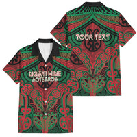 Aotearoa Iwi Ngati Hine Personalised Family Matching Tank Maxi Dress and Hawaiian Shirt Maori Kowhaiwhai Pattern