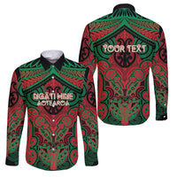 Aotearoa Iwi Ngati Hine Personalised Family Matching Tank Maxi Dress and Hawaiian Shirt Maori Kowhaiwhai Pattern