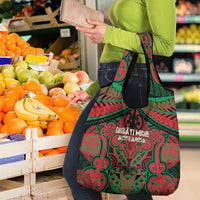 Aotearoa Iwi Ngati Hine Grocery Bag Maori Kowhaiwhai Pattern