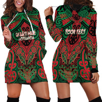 Aotearoa Iwi Ngati Hine Personalised Hoodie Dress Maori Kowhaiwhai Pattern