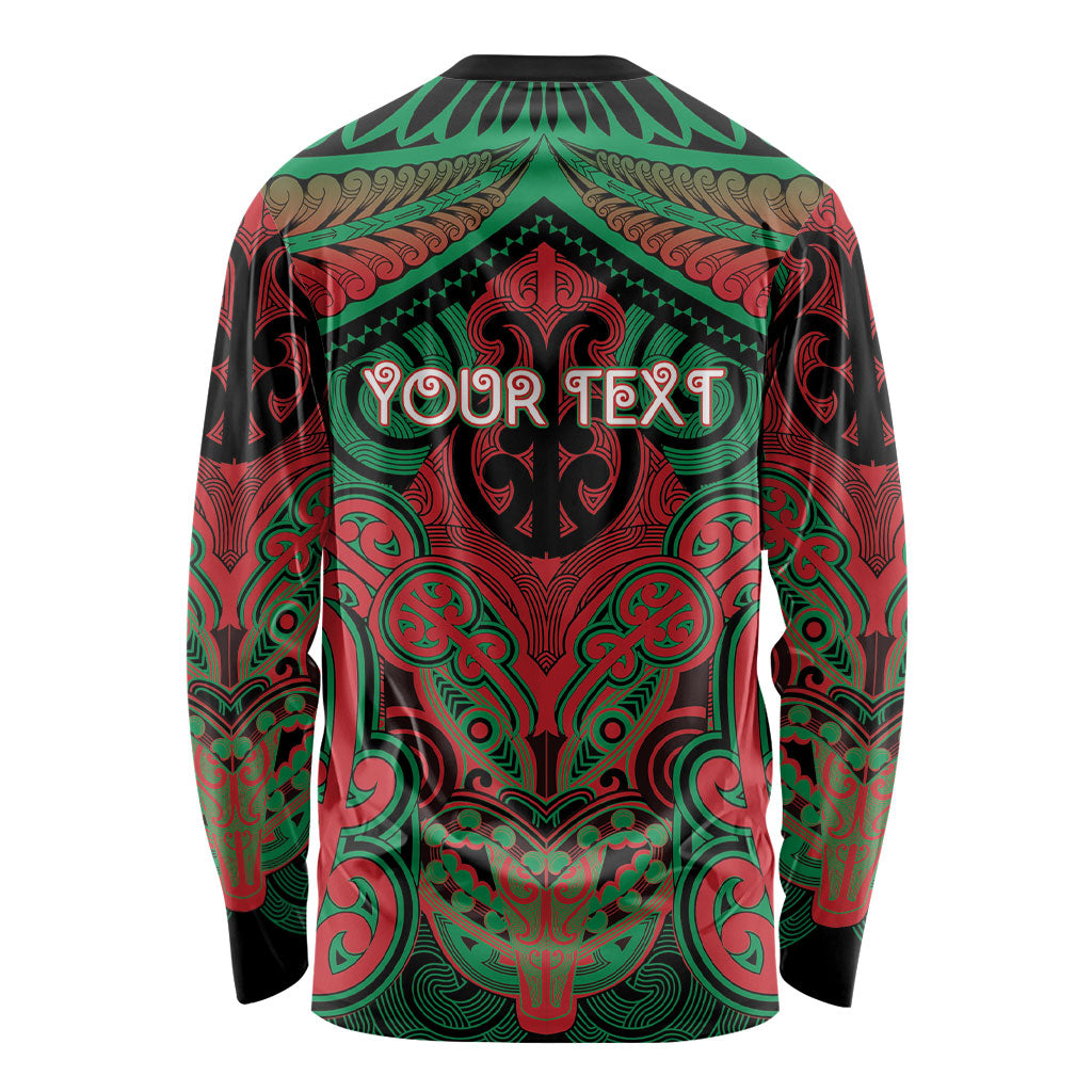 Aotearoa Iwi Ngati Hine Personalised Long Sleeve Shirt Maori Kowhaiwhai Pattern