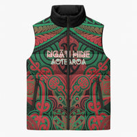 Aotearoa Iwi Ngati Hine Personalised Sleeveless Puffer Jacket Maori Kowhaiwhai Pattern