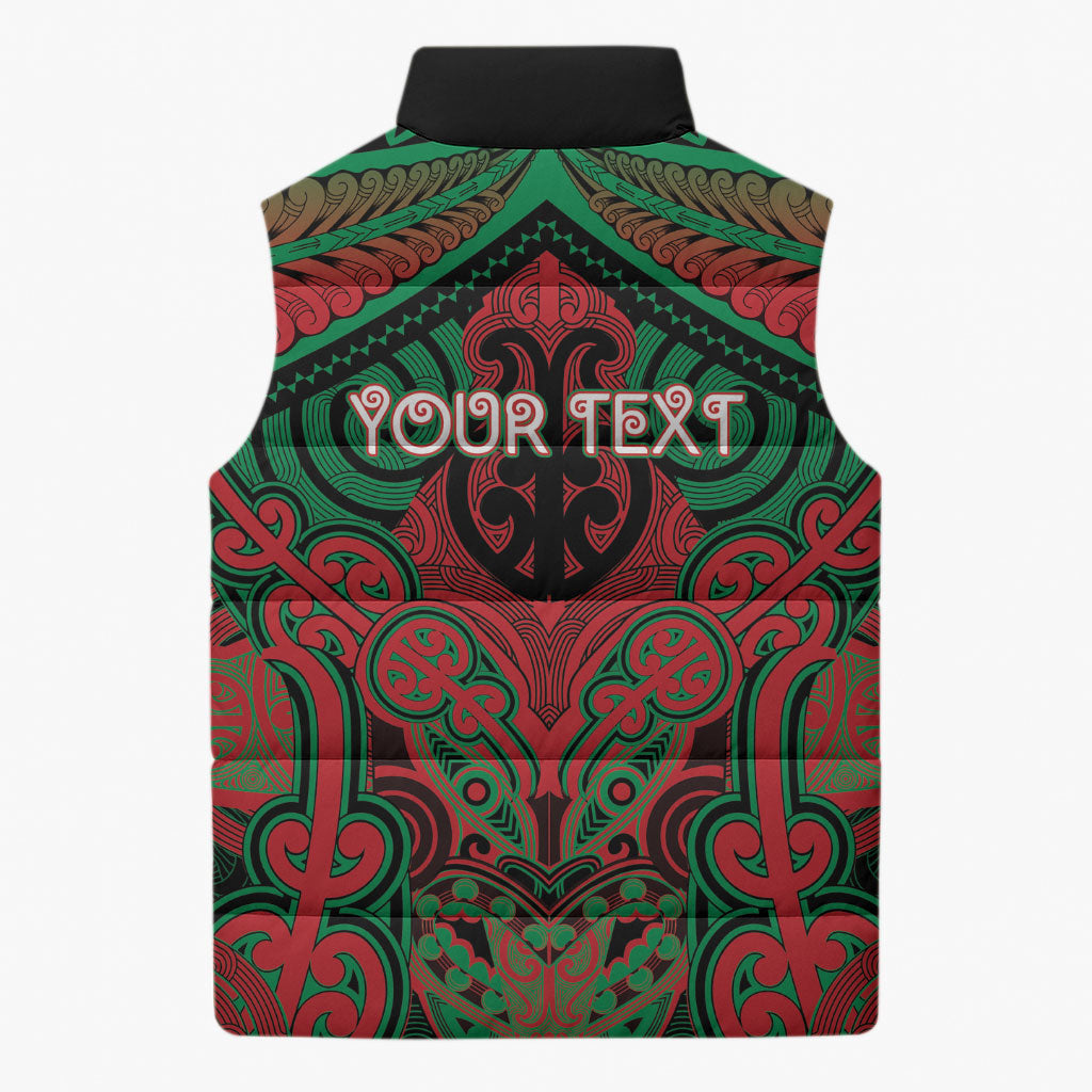 Aotearoa Iwi Ngati Hine Personalised Sleeveless Puffer Jacket Maori Kowhaiwhai Pattern