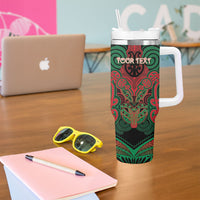 Aotearoa Iwi Ngati Hine Personalised Tumbler With Handle Maori Kowhaiwhai Pattern