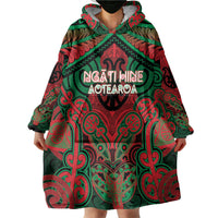 Aotearoa Iwi Ngati Hine Personalised Wearable Blanket Hoodie Maori Kowhaiwhai Pattern