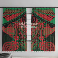 Aotearoa Iwi Ngati Hine Window Curtain Maori Kowhaiwhai Pattern