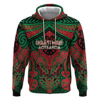 Aotearoa Iwi Ngati Hine Personalised Zip Hoodie Maori Kowhaiwhai Pattern