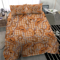 Brown Hawaii Palaka Cowboy Bedding Set Hawaiian Paniolo Festival Spirit LT19 - Polynesian Pride