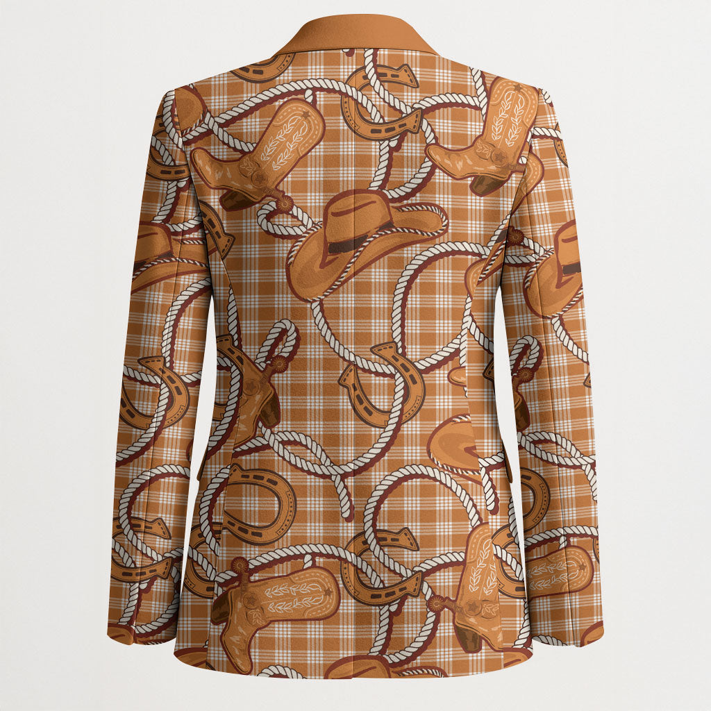 Brown Hawaii Palaka Cowboy Blazer Hawaiian Paniolo Festival Spirit LT19 - Polynesian Pride