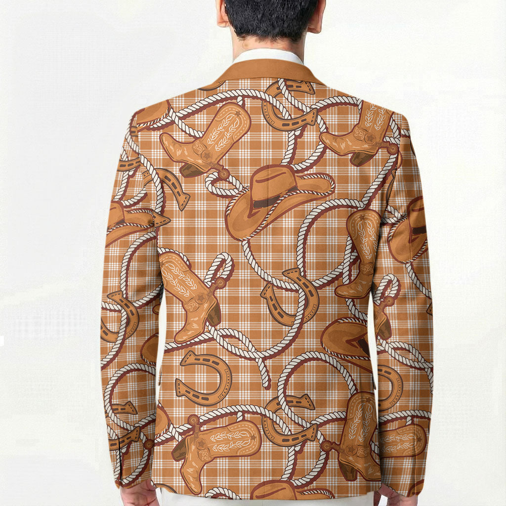 Brown Hawaii Palaka Cowboy Blazer Hawaiian Paniolo Festival Spirit LT19 - Polynesian Pride