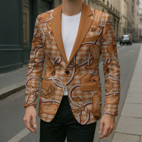 Brown Hawaii Palaka Cowboy Blazer Hawaiian Paniolo Festival Spirit LT19 - Polynesian Pride
