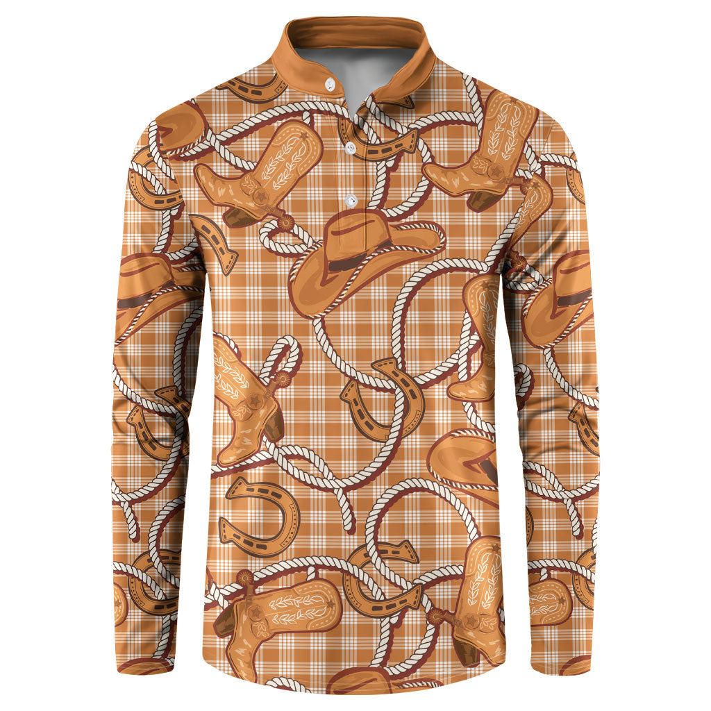 Brown Hawaii Palaka Cowboy Button Sweatshirt Hawaiian Paniolo Festival Spirit