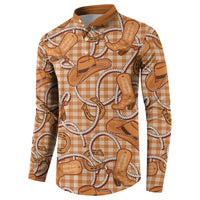 Brown Hawaii Palaka Cowboy Button Sweatshirt Hawaiian Paniolo Festival Spirit LT19 - Polynesian Pride