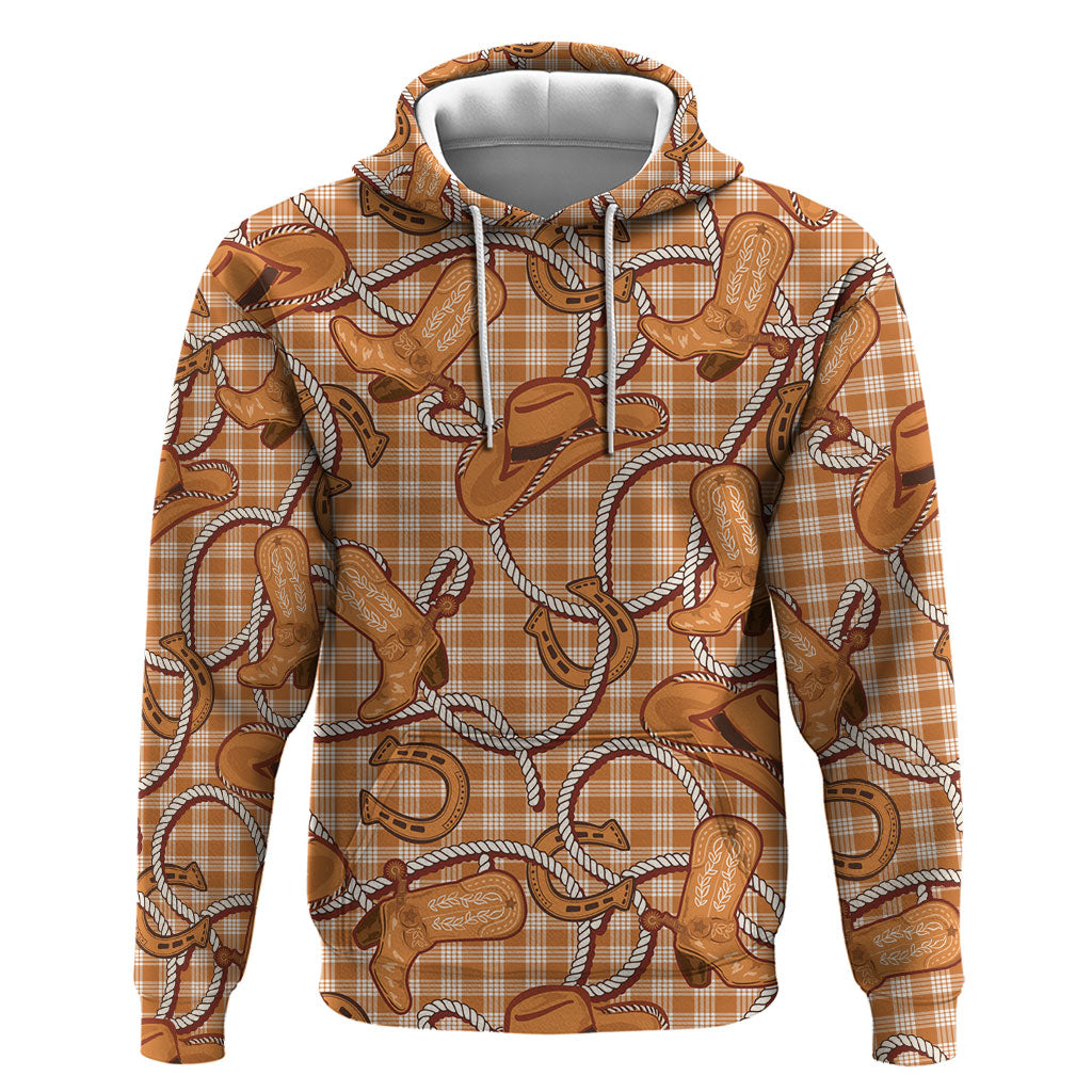 Brown Hawaii Palaka Cowboy Hoodie Hawaiian Paniolo Festival Spirit