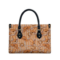 Brown Hawaii Palaka Cowboy Leather Bag Hawaiian Paniolo Festival Spirit LT19 - Polynesian Pride