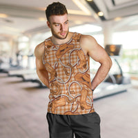 Brown Hawaii Palaka Cowboy Men Tank Top Hawaiian Paniolo Festival Spirit LT19 Brown - Polynesian Pride