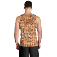 Brown Hawaii Palaka Cowboy Men Tank Top Hawaiian Paniolo Festival Spirit LT19 - Polynesian Pride