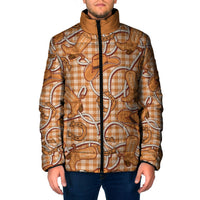 Brown Hawaii Palaka Cowboy Padded Jacket Hawaiian Paniolo Festival Spirit LT19 Men Brown - Polynesian Pride