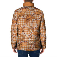 Brown Hawaii Palaka Cowboy Padded Jacket Hawaiian Paniolo Festival Spirit LT19 - Polynesian Pride