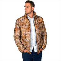 Brown Hawaii Palaka Cowboy Padded Jacket Hawaiian Paniolo Festival Spirit LT19 - Polynesian Pride
