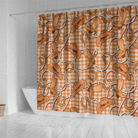 Brown Hawaii Palaka Cowboy Shower Curtain Hawaiian Paniolo Festival Spirit LT19 - Polynesian Pride