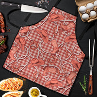 Red Hawaii Palaka Cowboy Apron Hawaiian Paniolo Festival Spirit LT19 Red - Polynesian Pride