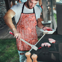 Red Hawaii Palaka Cowboy Apron Hawaiian Paniolo Festival Spirit LT19 - Polynesian Pride