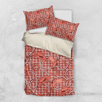 Red Hawaii Palaka Cowboy Bedding Set Hawaiian Paniolo Festival Spirit LT19 US Twin 172cm x 218cm Red - Polynesian Pride
