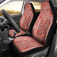 Red Hawaii Palaka Cowboy Car Seat Cover Hawaiian Paniolo Festival Spirit LT19 - Polynesian Pride