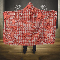 Red Hawaii Palaka Cowboy Hooded Blanket Hawaiian Paniolo Festival Spirit LT19 - Polynesian Pride
