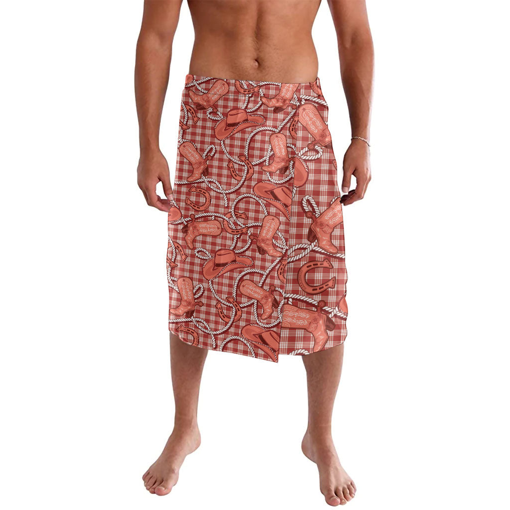 Red Hawaii Palaka Cowboy Lavalava Hawaiian Paniolo Festival Spirit